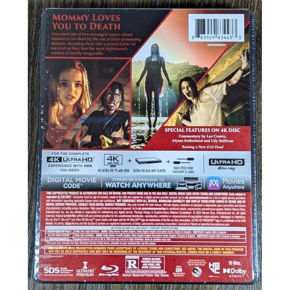 Evil Dead Rise Steelbook 4K Ultra HD + Blu-ray Limited Edition Horror Scary - Picture 5 of 5